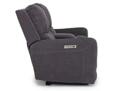 Palencia 3 Power Console Loveseat In Trento Charcoal