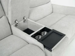 Palencia 3 Power Console Loveseat In Trento Charcoal