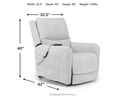 Palencia 3 Power Lift Recliner In Trento Dove