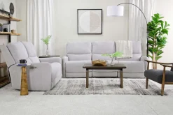 Palencia 3 Power Sofa & Loveseat In Trento Charcoal