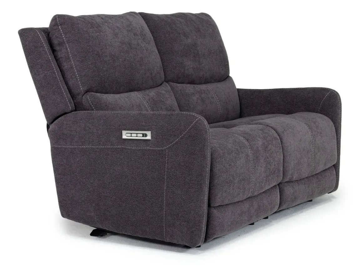 Palencia 3 Power Sofa & Loveseat In Trento Charcoal