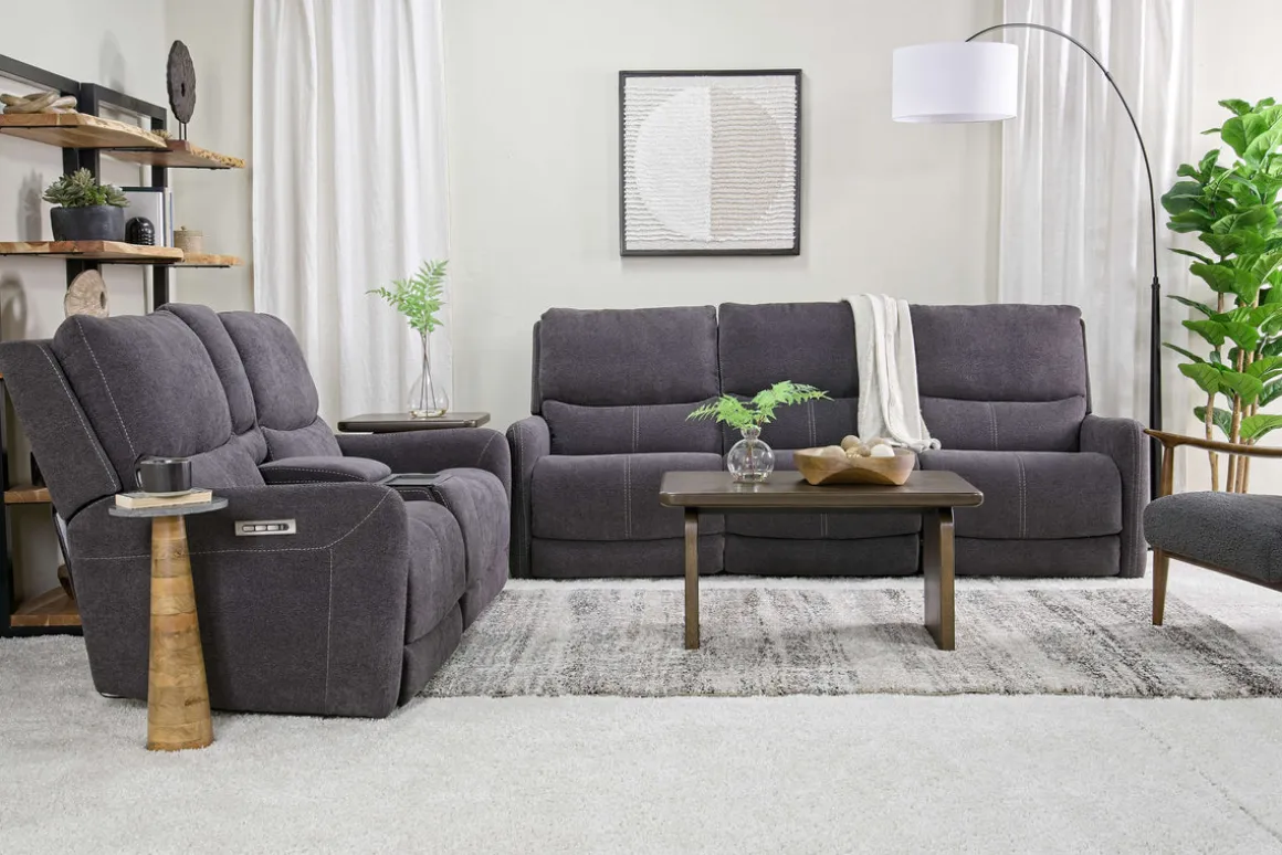 Palencia 3 Power Sofa In Trento Charcoal
