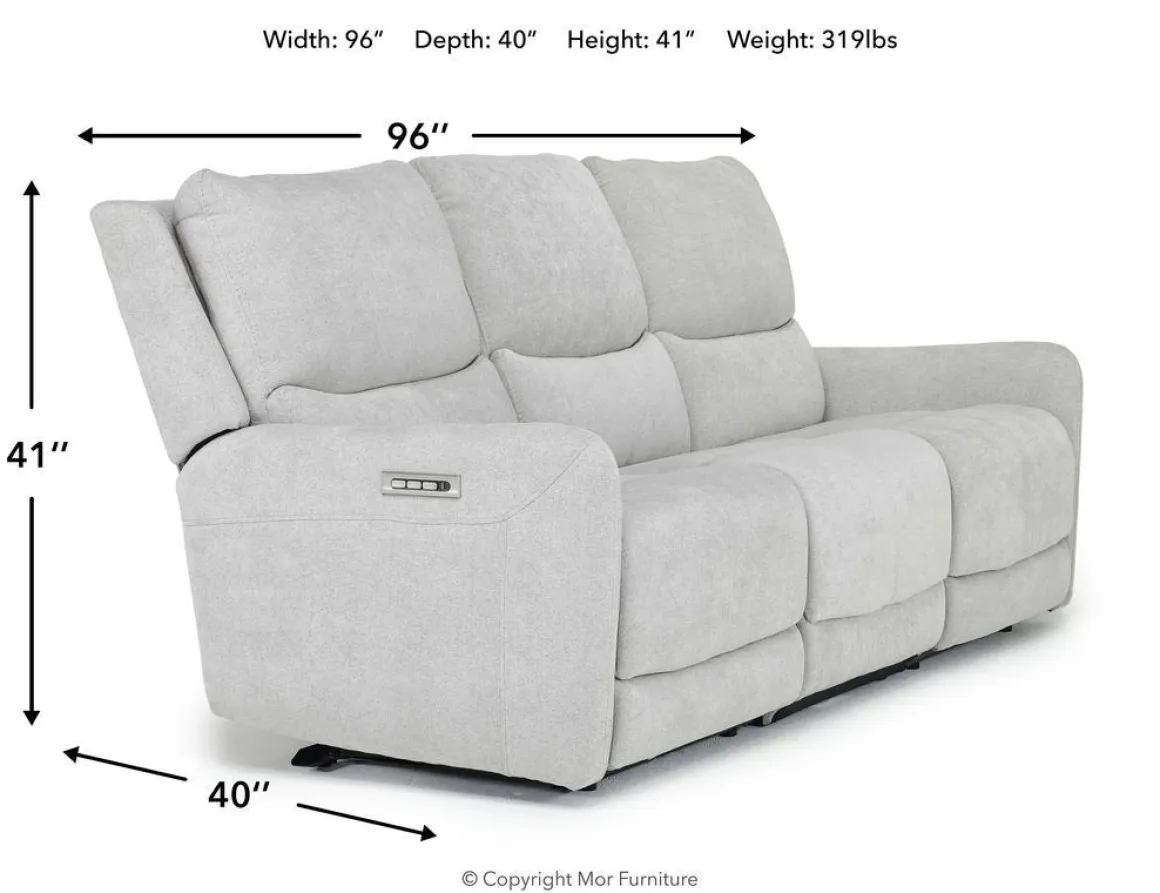 Palencia 3 Power Sofa In Trento Charcoal