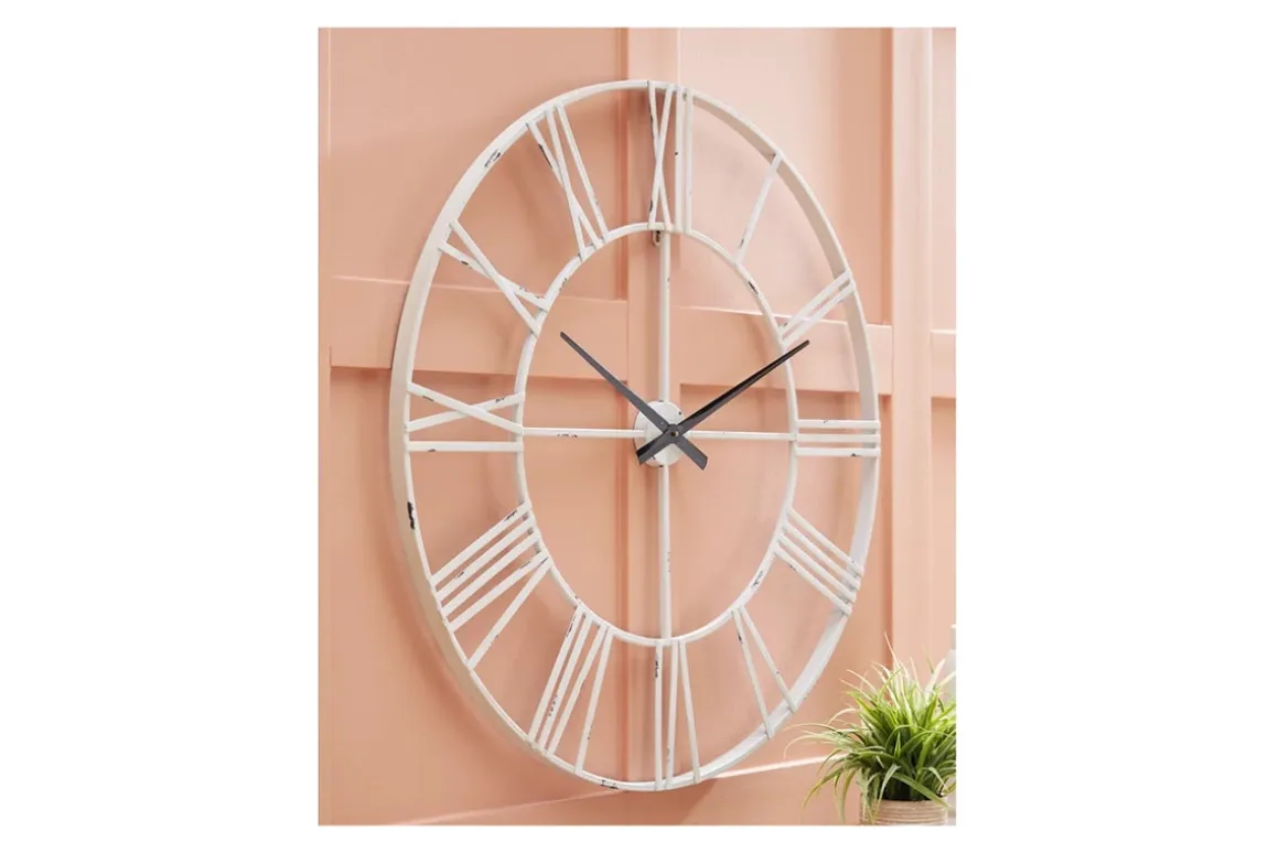 Paquita Wall Clock In Antique White