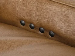 Paradise 7 Piece 2 Power Sectional W/ 2 Power Armless Recliner In Chestnut Leather