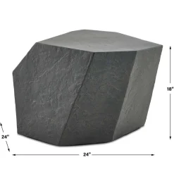 Parra Outdoor End Table In Gray