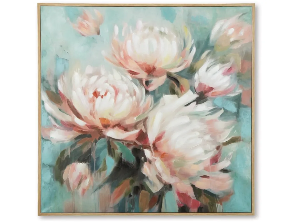 Parryville Wall Art In Aqua/Pink