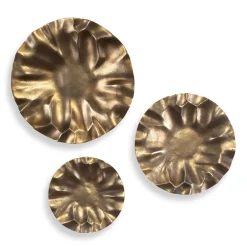 Peonia Wall Art In Bronze, Set Of 3