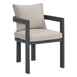 Playa Outdoor Dining Table & 6 Chairs In Dark Gray