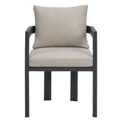 Playa Outdoor Dining Table & 6 Chairs In Dark Gray