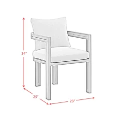 Playa Outdoor Side Chair In Dark Gray, Set Of 2