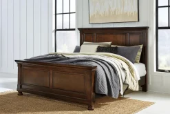 Porter Panel Bed In Rustic Brown, Queen