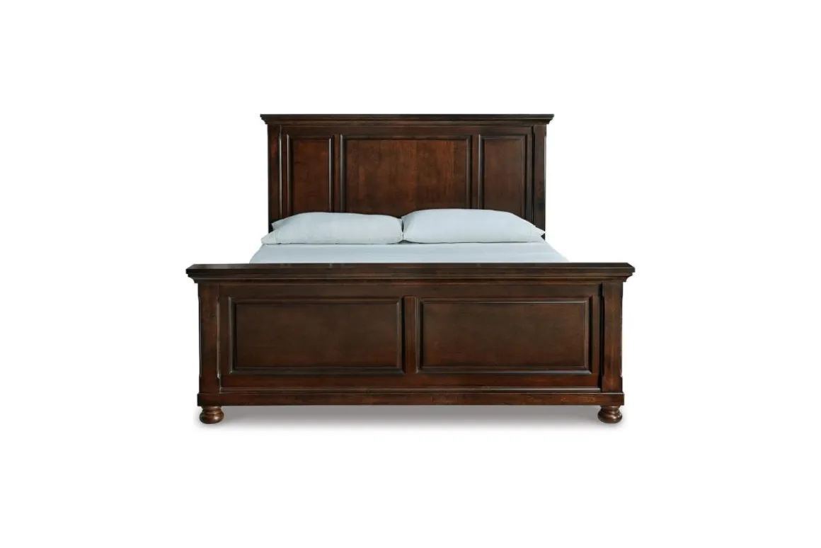 Porter Panel Bed In Rustic Brown, Queen