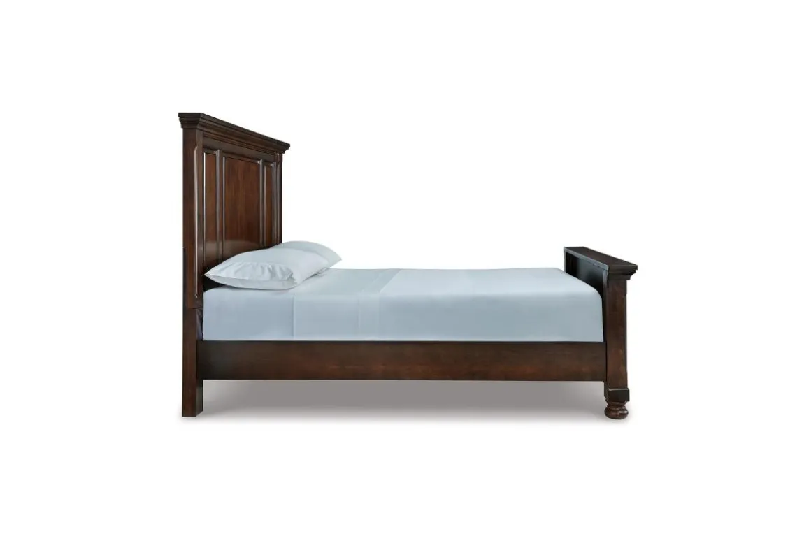 Porter Panel Bed In Rustic Brown, Queen