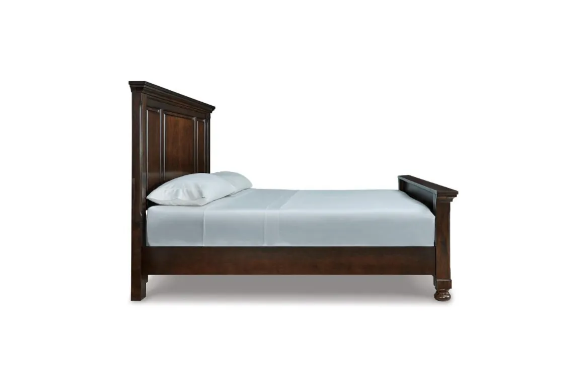 Porter Panel Bed In Rustic Brown, Queen