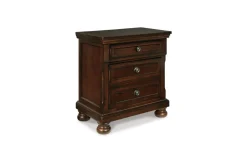 Porter Storage Bed, Dresser, Mirror, Nightstand In Rustic Brown, Queen