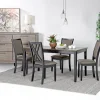 Potomac Dining Table & 4 Chairs In Brown/Black