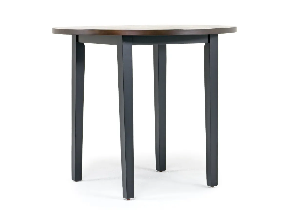 Potomac Round Counter Height Dining Table & 4 Stools In Brown/Black