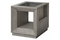 Pure Modern End Table W/ Storage In Moonstone
