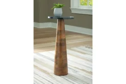 Quinndon Accent Table In Brown/Black