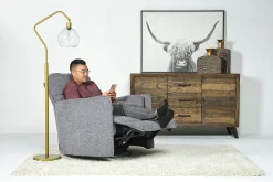 Radius Power Recliner In Dark Brown