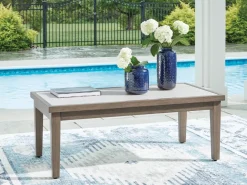 Rainier Outdoor Coffee Table In Brown