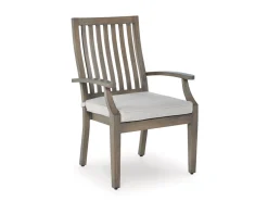 Rainier Outdoor Dining Table & 6 Chairs In Brown/Beige