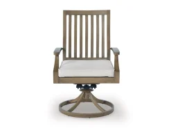 Rainier Outdoor Dining Table & 6 Chairs In Brown/Beige