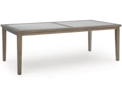 Rainier Outdoor Dining Table & 6 Chairs In Brown/Beige