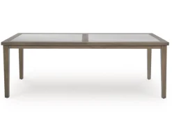 Rainier Outdoor Dining Table & 6 Chairs In Brown/Beige