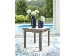 Rainier Outdoor End Table In Brown/Beige