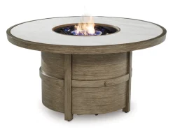 Rainier Outdoor Firepit In Brown/Beige