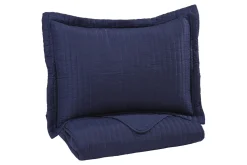 Raleda 3 Piece Coverlet In Navy, Eastern King