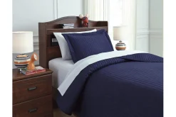 Raleda 3 Piece Coverlet In Navy, Eastern King