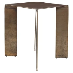 Reade Outdoor Square End Table In Gold