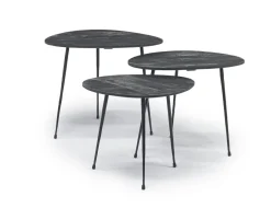Reeves Nesting Table In Black, Set Of 3