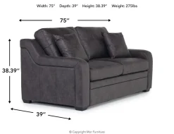 Regalla Full Sleeper Sofa W/ Mattress In Gray