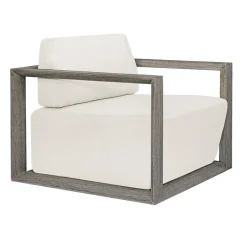 Remsen Outdoor Lounge Chair In Brown