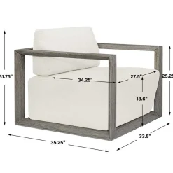 Remsen Outdoor Lounge Chair In Brown