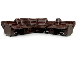 Retreat 7 Piece Power Sectional W/ Power Armless Recliner In Charcoal