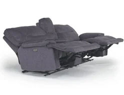 Retreat Power Console Loveseat In Charcoal