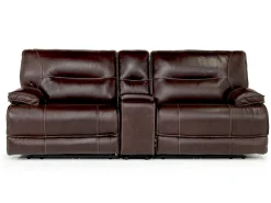 Retreat Power Console Loveseat In Charcoal