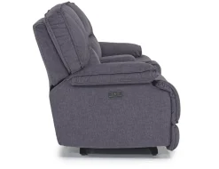 Retreat Power Console Loveseat In Charcoal