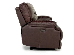 Retreat Power Loveseat In Cognac Leather