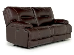 Retreat Power Sofa & Loveseat In Cognac Leather