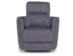 Retreat Swivel Gliding Recliner In Brown Leather