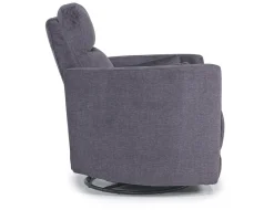 Retreat Swivel Gliding Recliner In Brown Leather