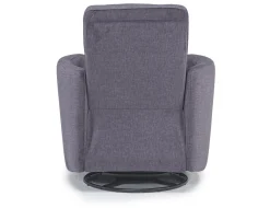 Retreat Swivel Gliding Recliner In Brown Leather