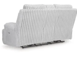 Rhine Falls Power Console Loveseat In Alloy