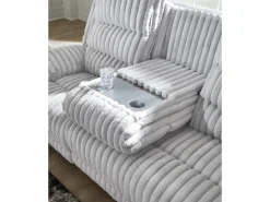 Rhine Falls Power Sofa In Alloy